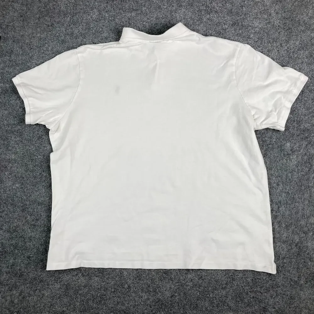 Polo‎ Ralph Lauren Polo Mens XXL White Classic Fit Short Sleeve Embroidered